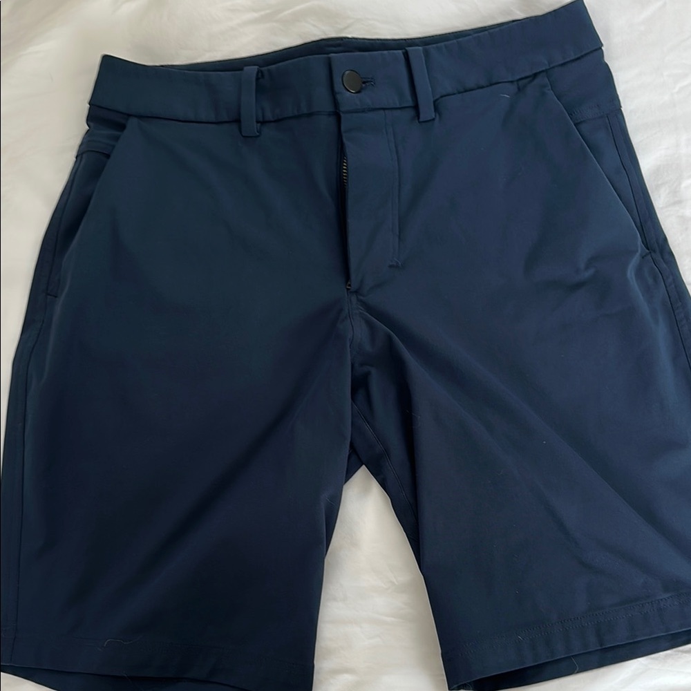 lululemon athletica Men's Dark Blue Flat Front Shorts